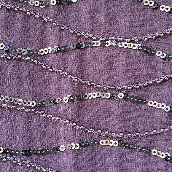 Talbots Vintage 100% Silk Beaded Sequined Evening Tank Women 12 - Picture 7 of 11